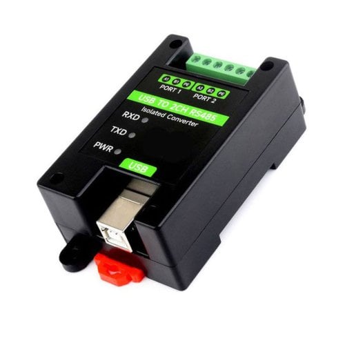 (image for) USB to 2-Ports RS485 Isolated DIN Mount