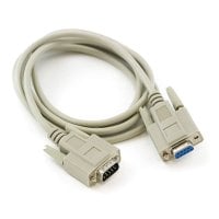 Serial Cable DB9, Male/Female, 6 ft - Straight-Through (image for) Serial Cable DB9, Male/Female, 6 ft - Straight-Through