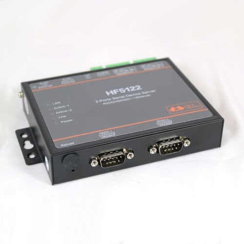 (image for) Serial to Ethernet Converter (RS232, RS485, RS422) 2-ports, Panel Mount