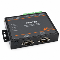 (image for) Serial to Ethernet Converter (RS232, RS485, RS422) 2-ports, Panel Mount