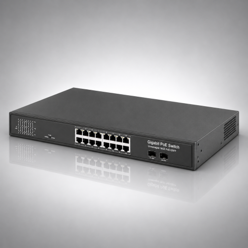 (image for) 16-Port Ethernet Switch Gigabit, PoE & Fiber
