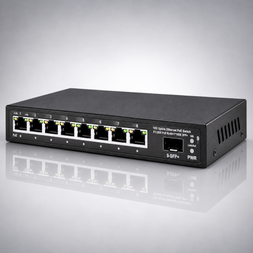 (image for) 8-Port Ethernet Switch Gigabit, PoE & Fiber