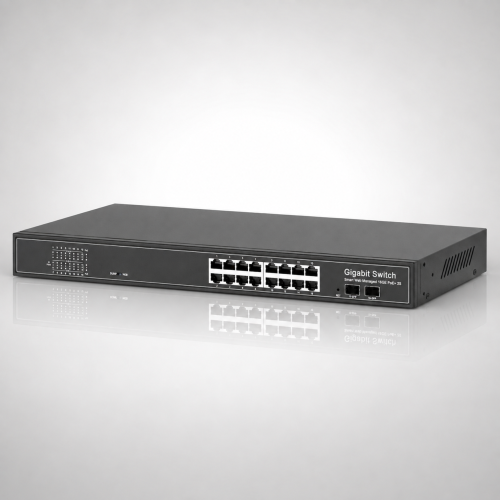 (image for) 16-Port Ethernet Switch Gigabit, PoE & Fiber