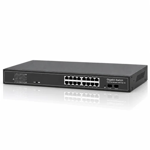 (image for) 16-Port Ethernet Switch Gigabit, PoE & Fiber