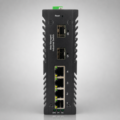 (image for) 4-Port Ethernet Switch Gigabit & Fiber
