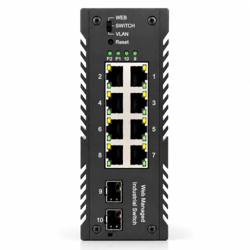 (image for) 8-Port Ethernet Switch Gigabit, PoE & Fiber